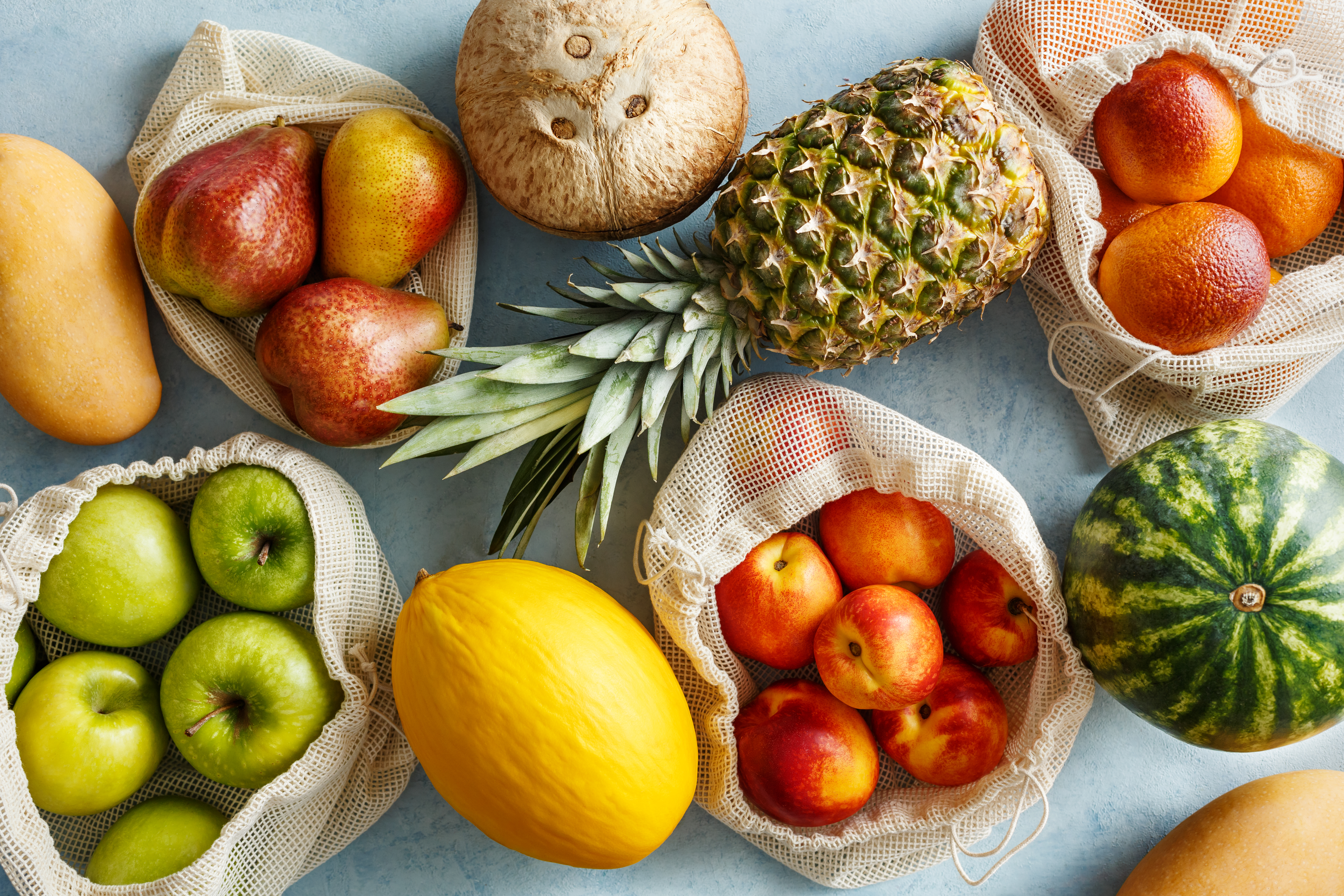 Various organic fruits